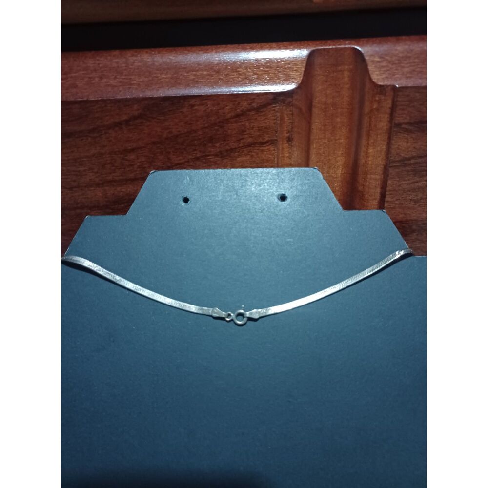 925 Sterling Silver Snake Chain Necklace, 16" - Picture 2 of 3